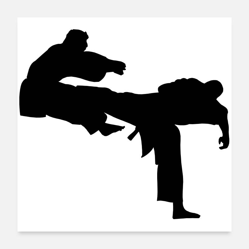 Kick geri kick karate Poster 24" x 24" (60x60 cm)