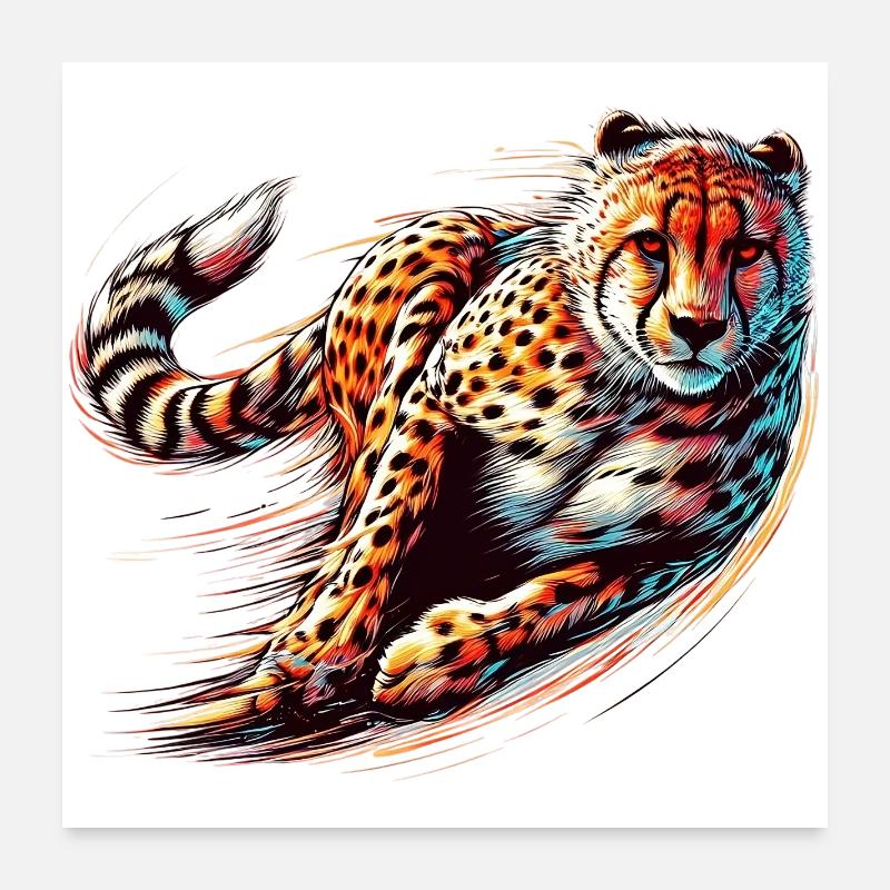 Guépard Poster 60 x 60 cm