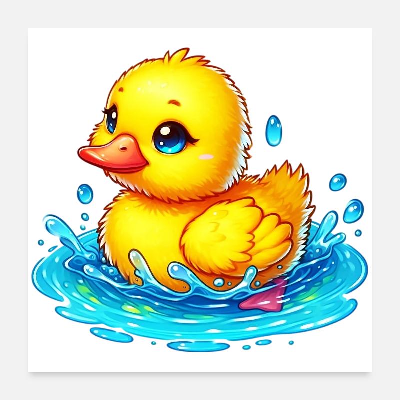 Duckling Duck Duck Poster 24" x 24" (60x60 cm)