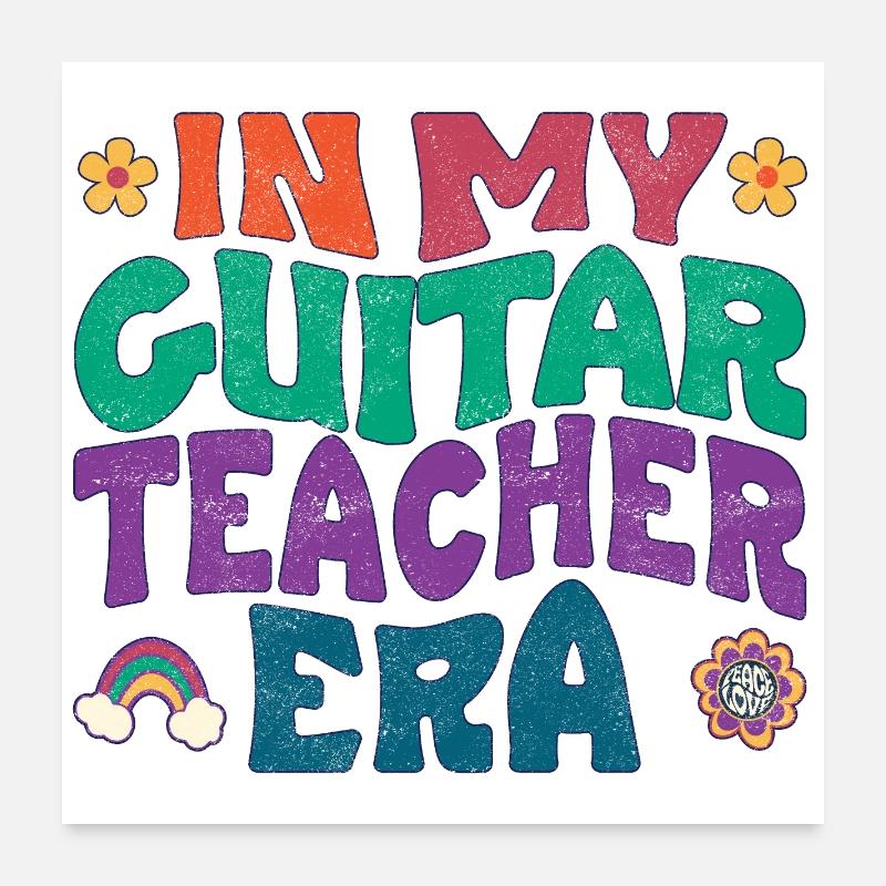 À l’époque de mon professeur de guitare Poster 60 x 60 cm
