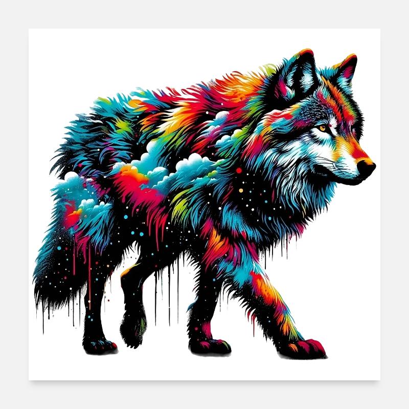 Loup Poster 60 x 60 cm