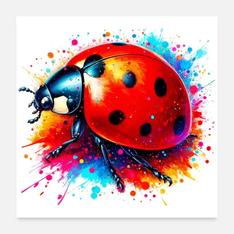 Ladybird Poster 24" x 24" (60x60 cm)