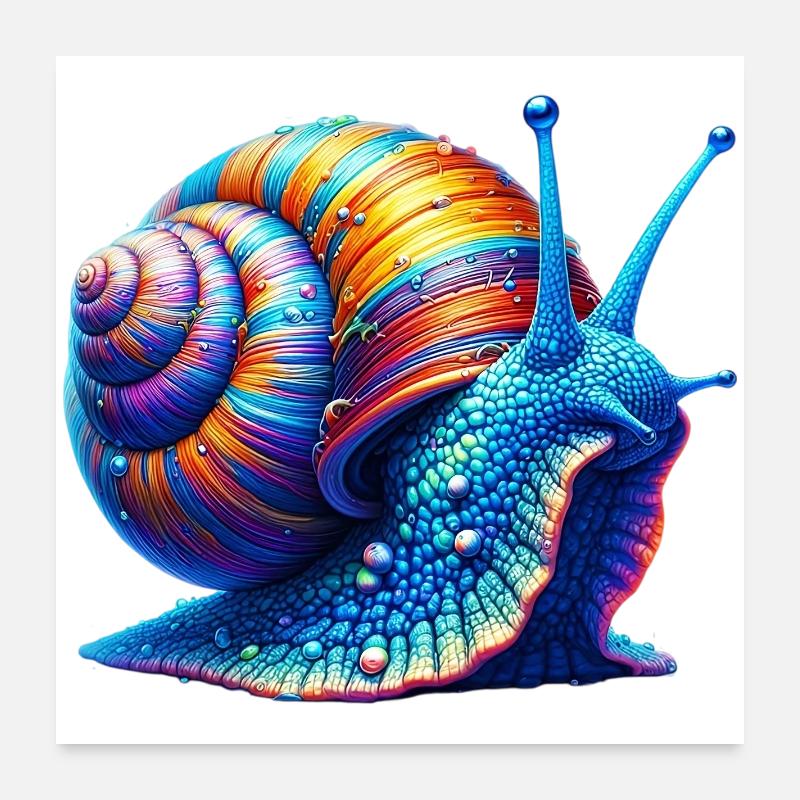 Schnecke Poster 60x60 cm