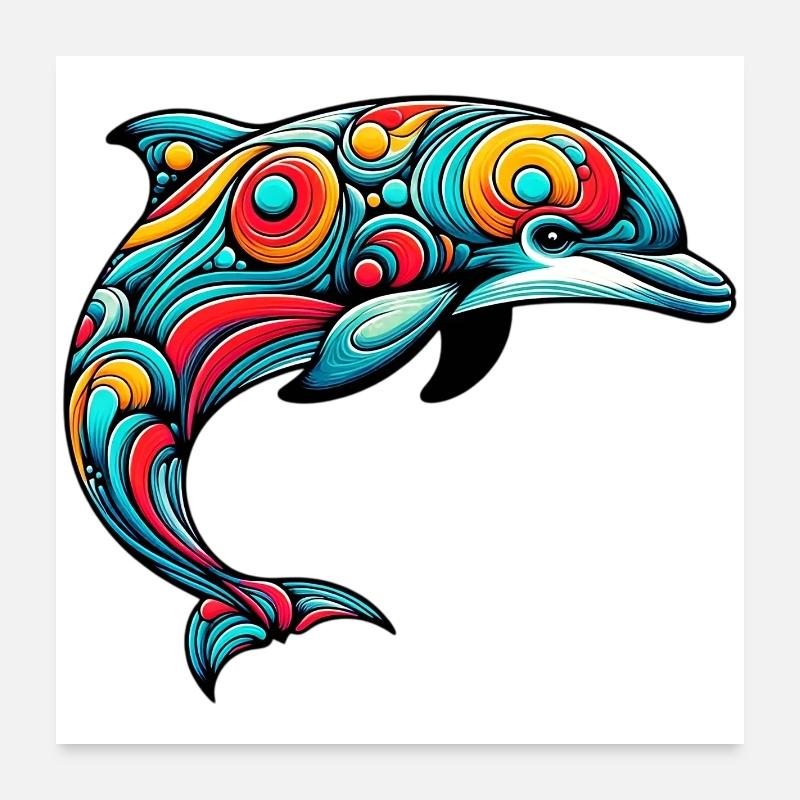 Dauphin Poster 60 x 60 cm