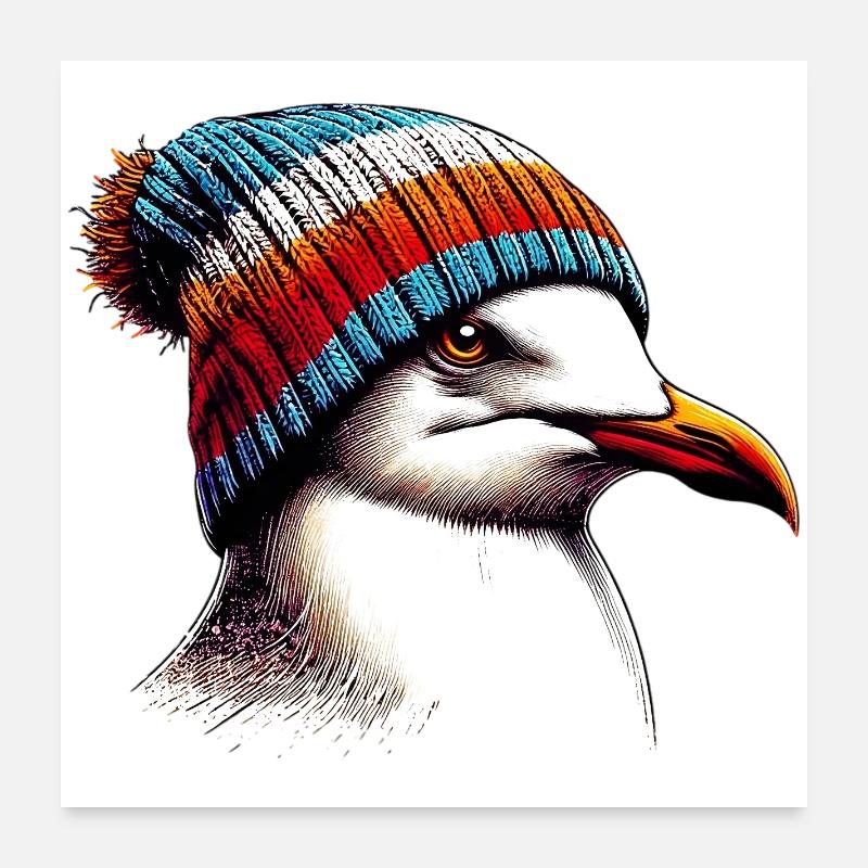 Gull Poster 24" x 24" (60x60 cm)