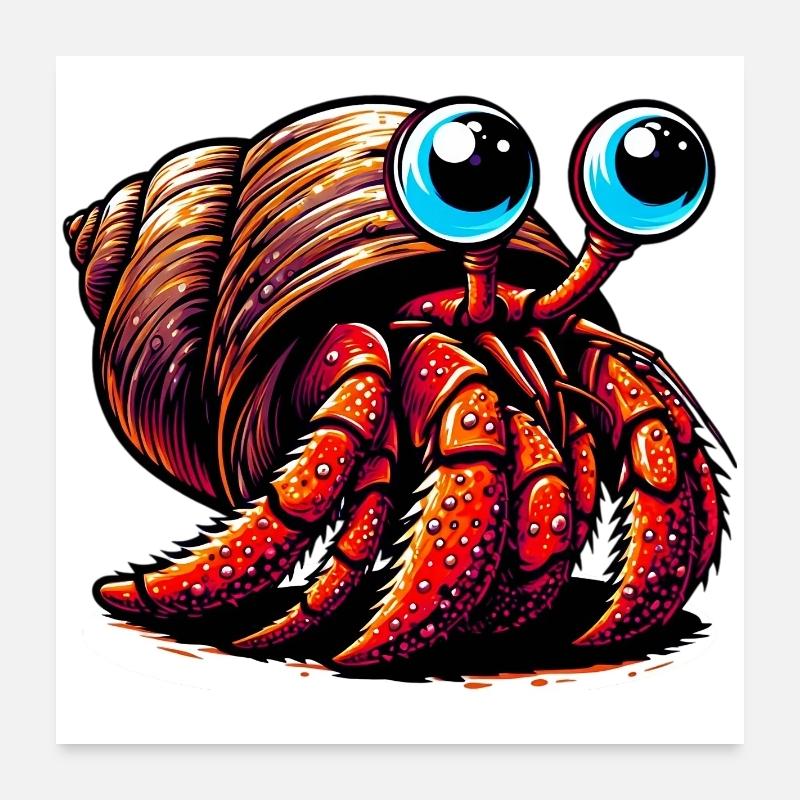 Bernard-l'ermite Poster 60 x 60 cm