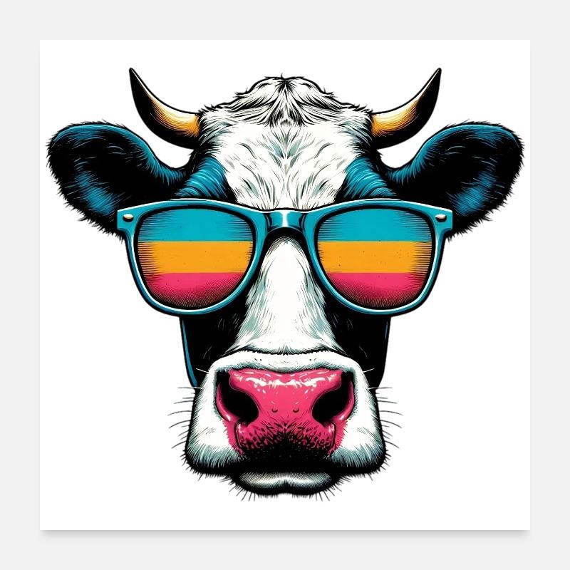 Cow Poster 24" x 24" (60x60 cm)