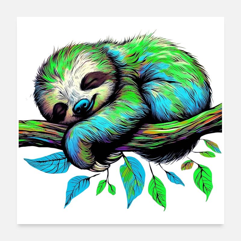 Sloth Poster 24" x 24" (60x60 cm)