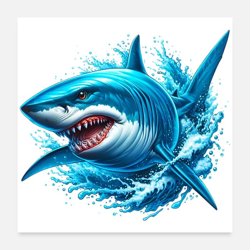 Requin Poster 60 x 60 cm