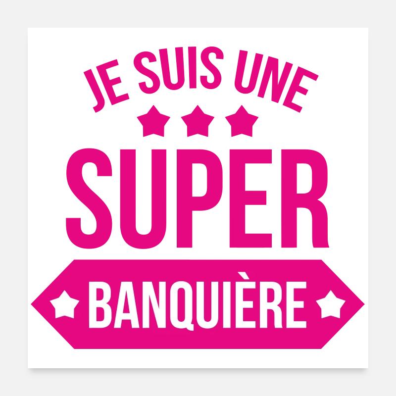 Ich bin ein großartiger Banker Poster 60x60 cm