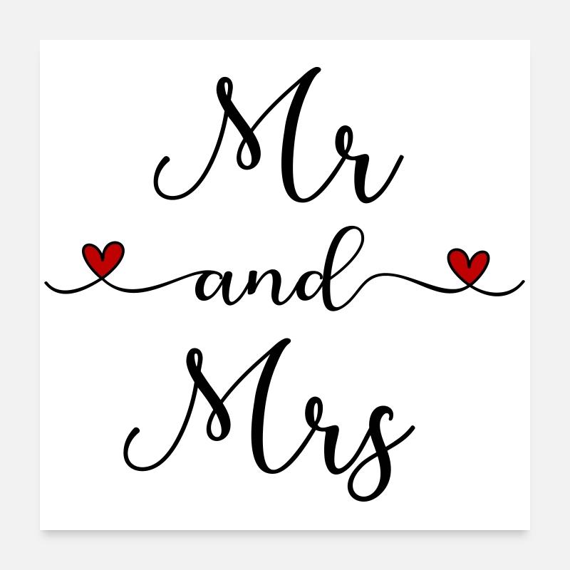 M. et Mme Poster 60 x 60 cm
