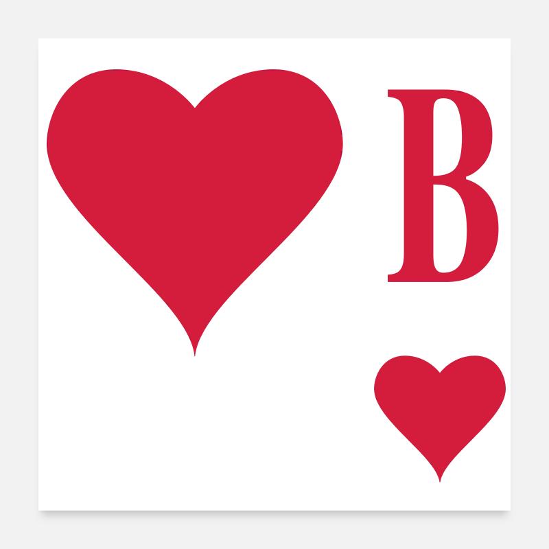 Herz Bube Poster 60x60 cm