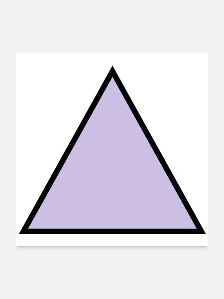 hipster triangle triangle shape - Poster 24" x 24" (60x60 cm) - white - Front