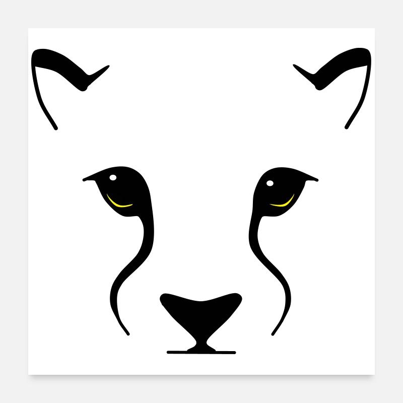 Big cat gaze – elegance with bite Poster 24" x 24" (60x60 cm)
