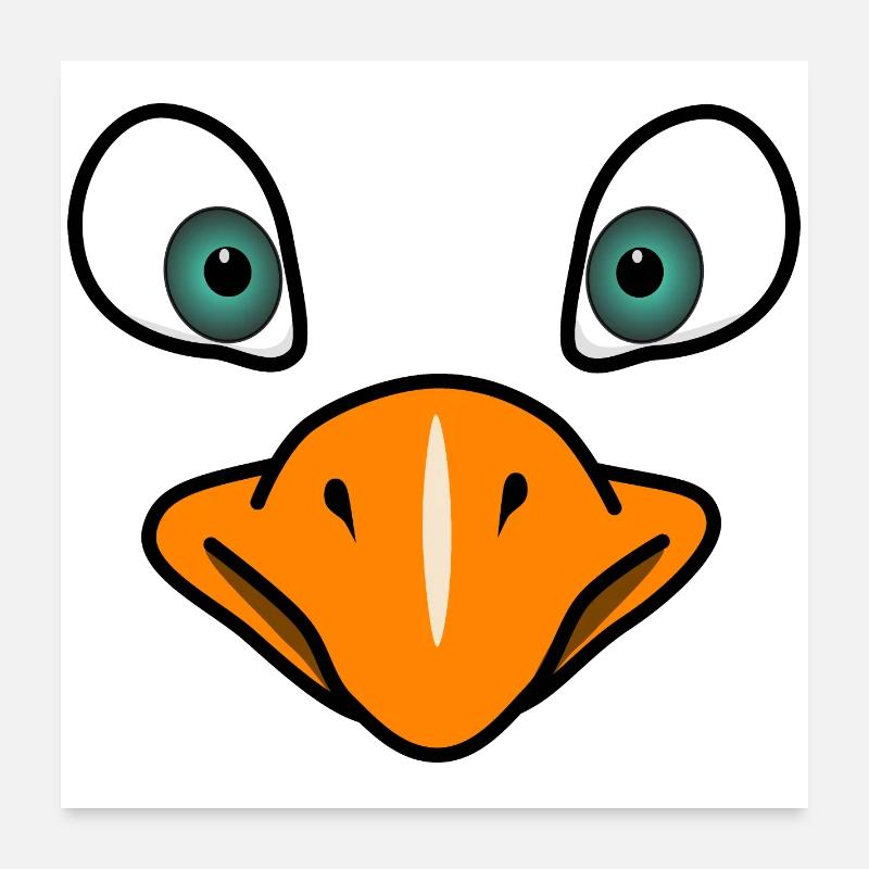 Bird's face Poster 24" x 24" (60x60 cm)