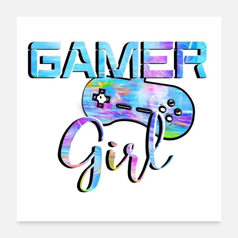 Gamer Girl Controller Controller Poster 24" x 24" (60x60 cm)