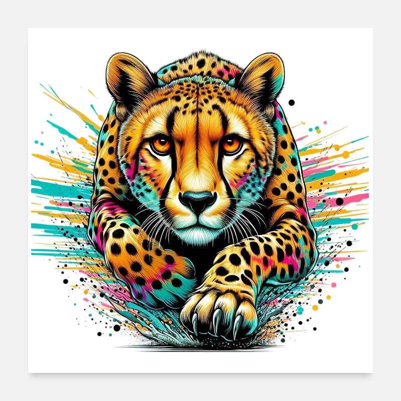 Guépard Poster 60 x 60 cm