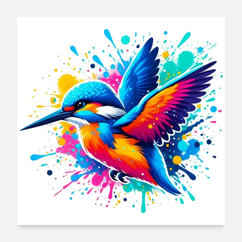 Martin-pêcheur Poster 60 x 60 cm
