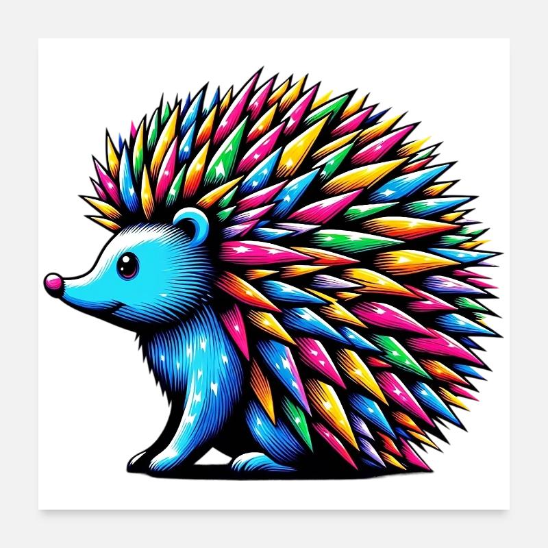 Hedgehog Poster 24" x 24" (60x60 cm)