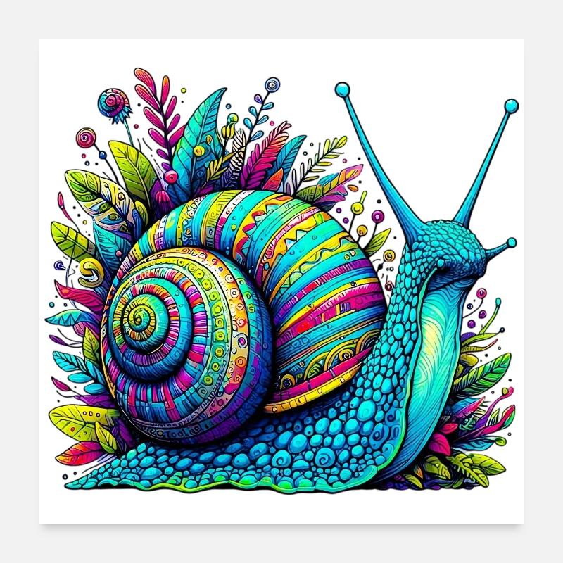 Snail Poster 24" x 24" (60x60 cm)