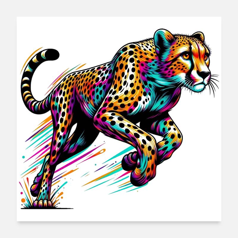 Guépard Poster 60 x 60 cm