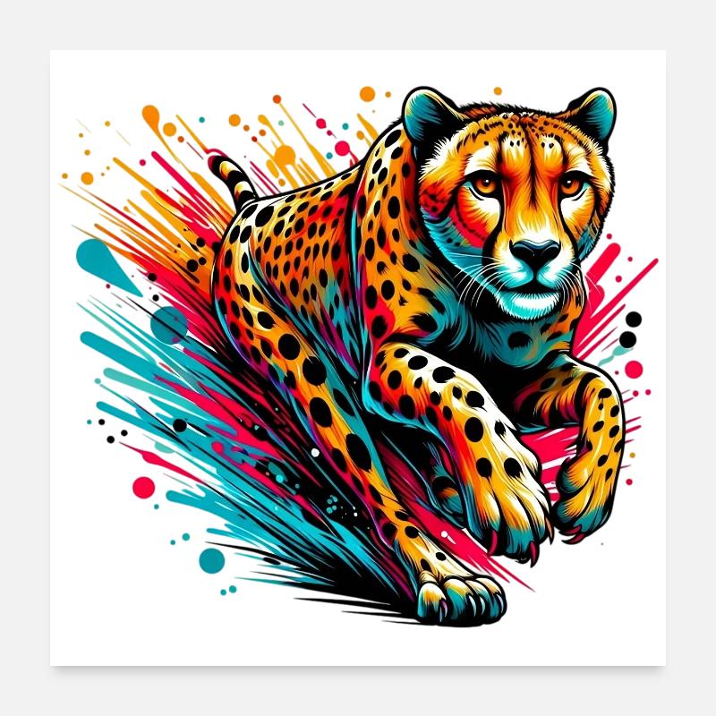 Gepard Poster 60x60 cm