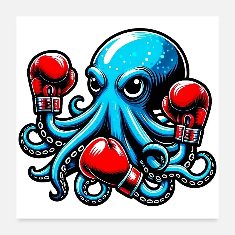 Krake Poster 60x60 cm