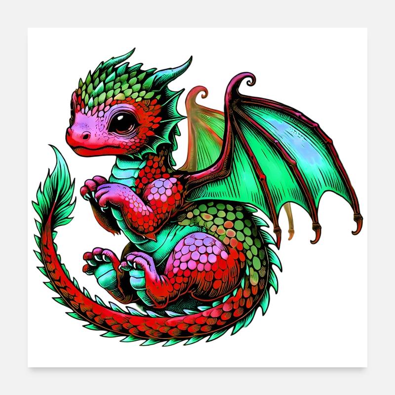 Dragon Poster 24" x 24" (60x60 cm)