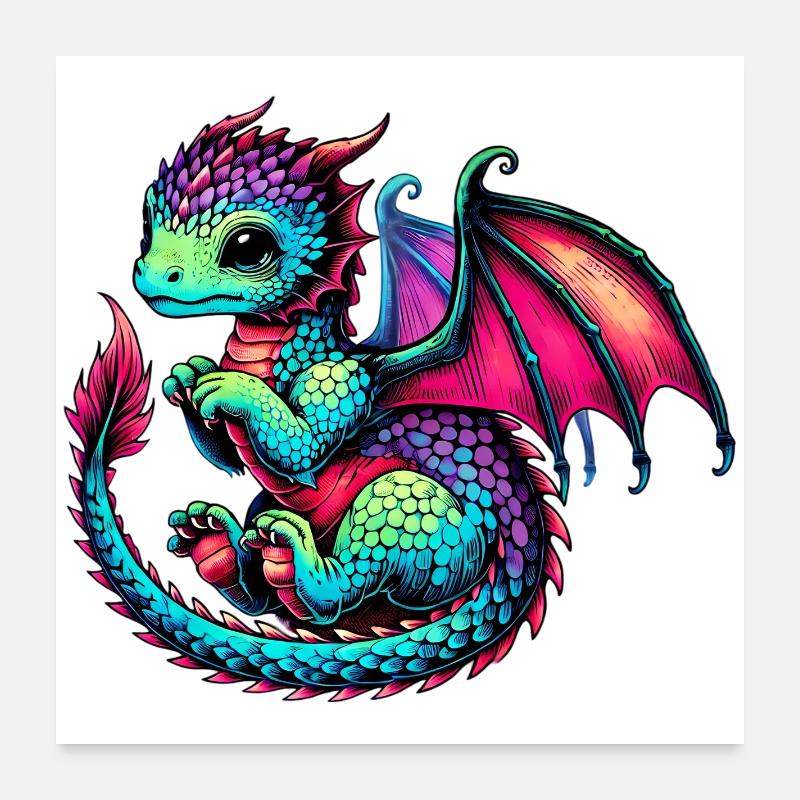 Dragon Poster 24" x 24" (60x60 cm)