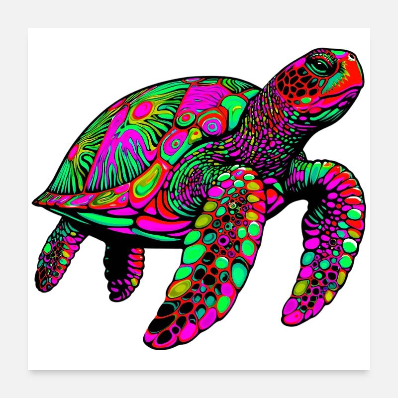 Sea turtle Poster 24" x 24" (60x60 cm)