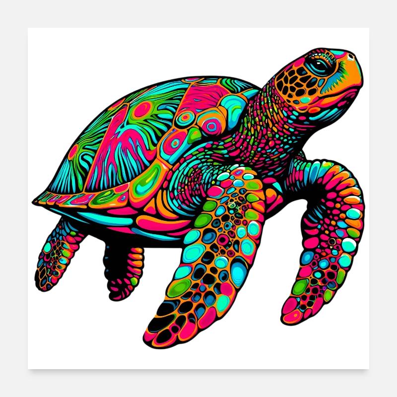 Sea turtle Poster 24" x 24" (60x60 cm)
