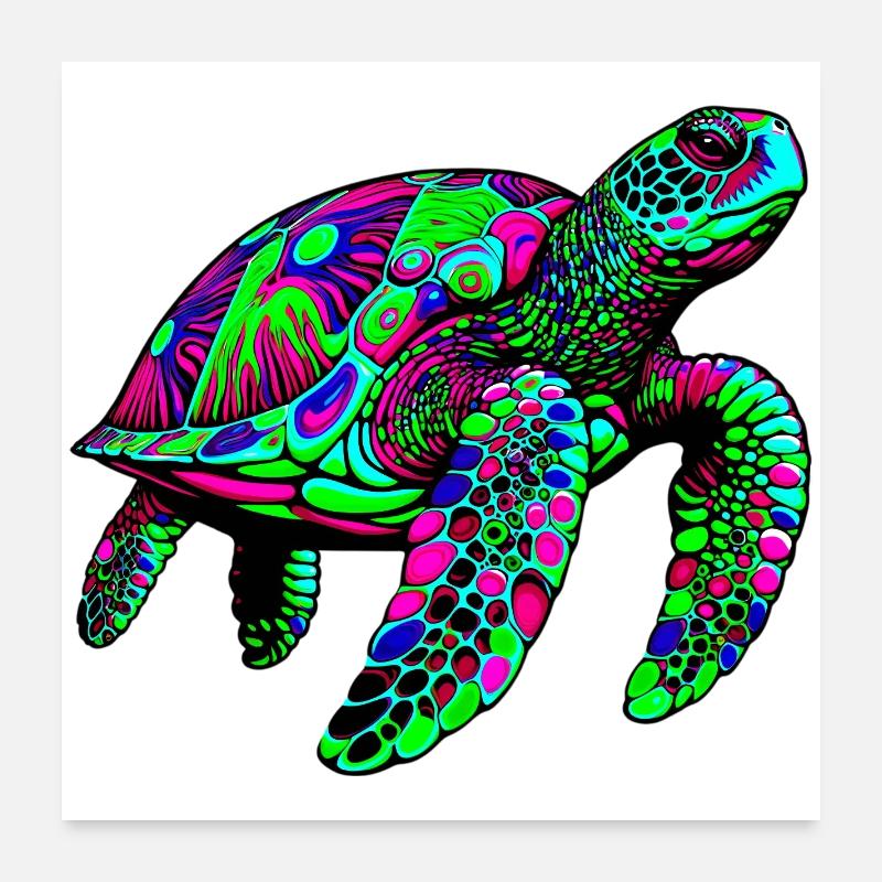 Sea turtle Poster 24" x 24" (60x60 cm)