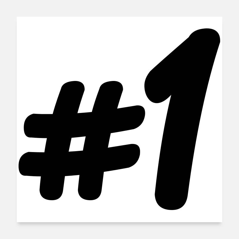 Number 1 # Poster 24" x 24" (60x60 cm)