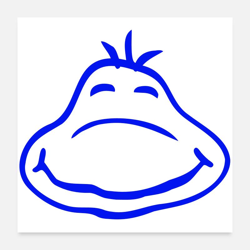Frog Toad Smiles Funny Comic Happy Cute Poster 24" x 24" (60x60 cm)