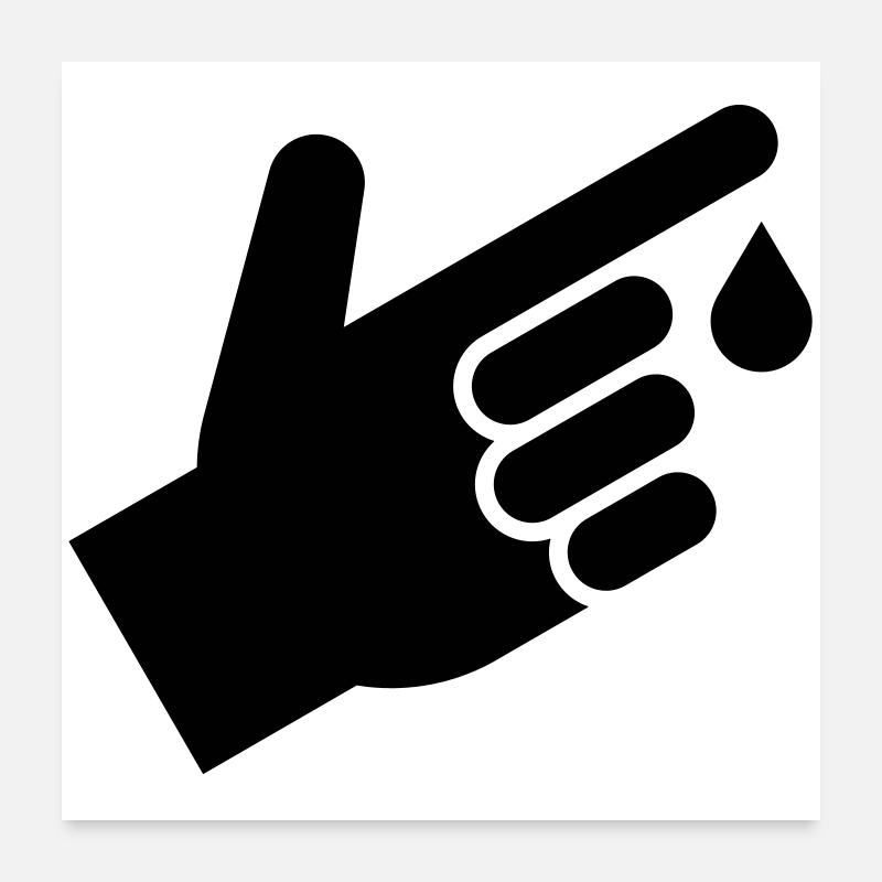 Bluttest, Bluttropfen Poster 60x60 cm