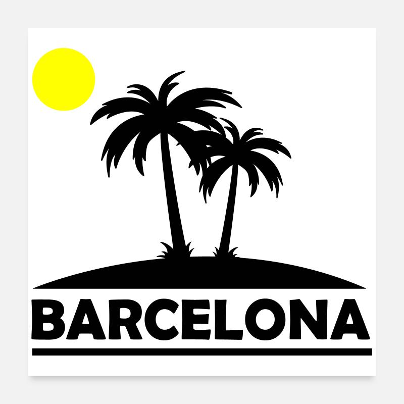 Barcelona Beach Poster 24" x 24" (60x60 cm)