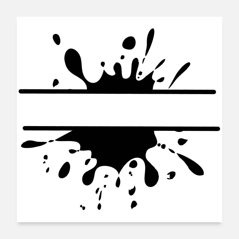 Mud Run Splash – Design personnalisable Poster 60 x 60 cm