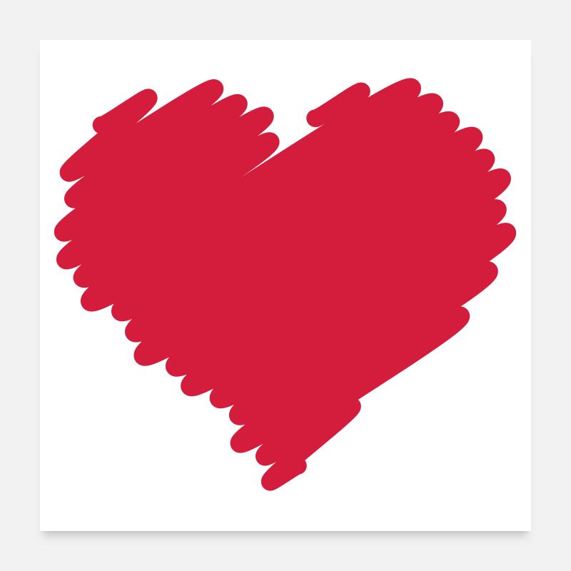 Herz Poster 60x60 cm