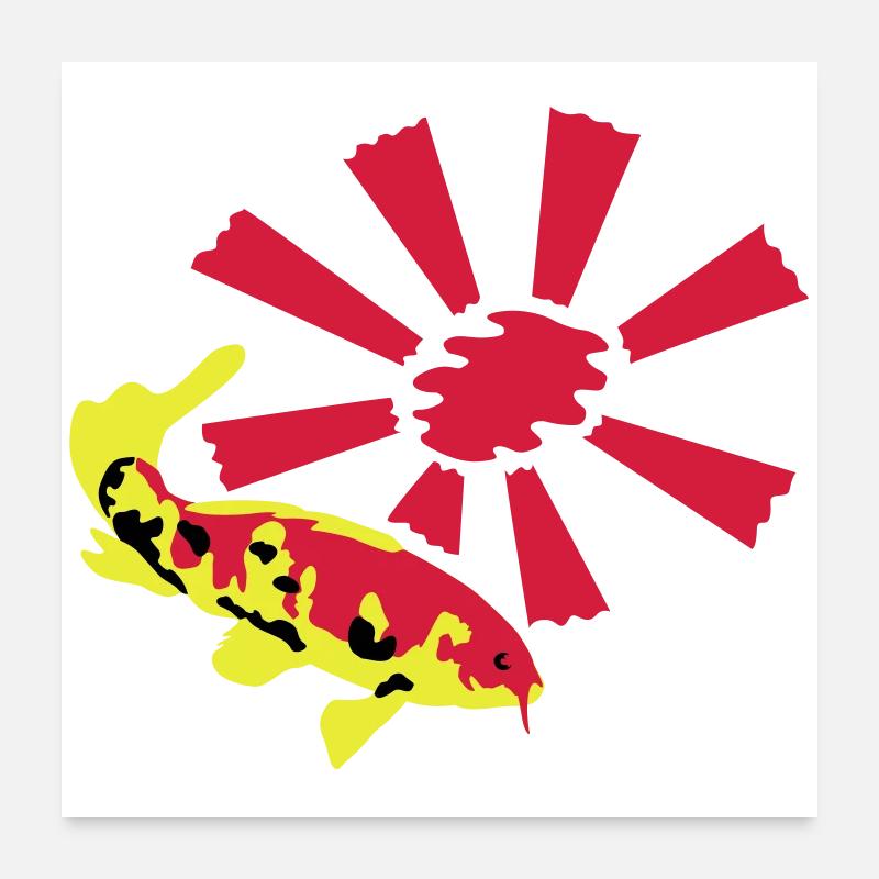Koi Carp Poster 24" x 24" (60x60 cm)