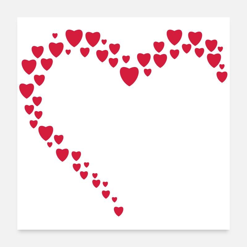 coeur Poster 60 x 60 cm