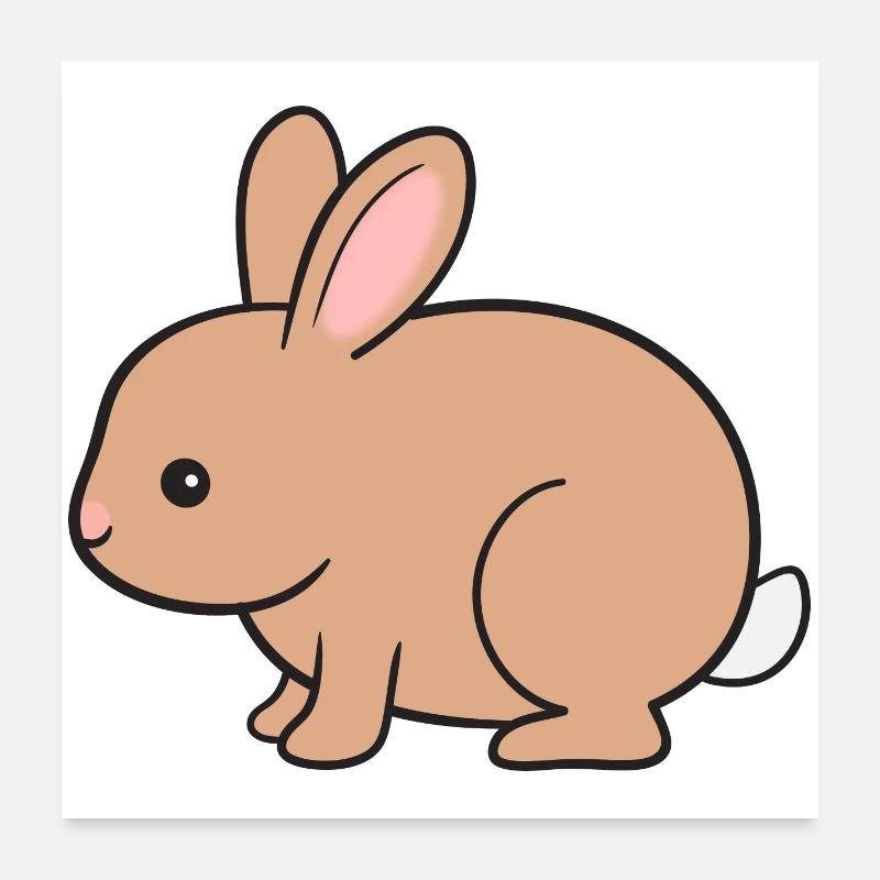 Hase Kaninchen Poster 60x60 cm