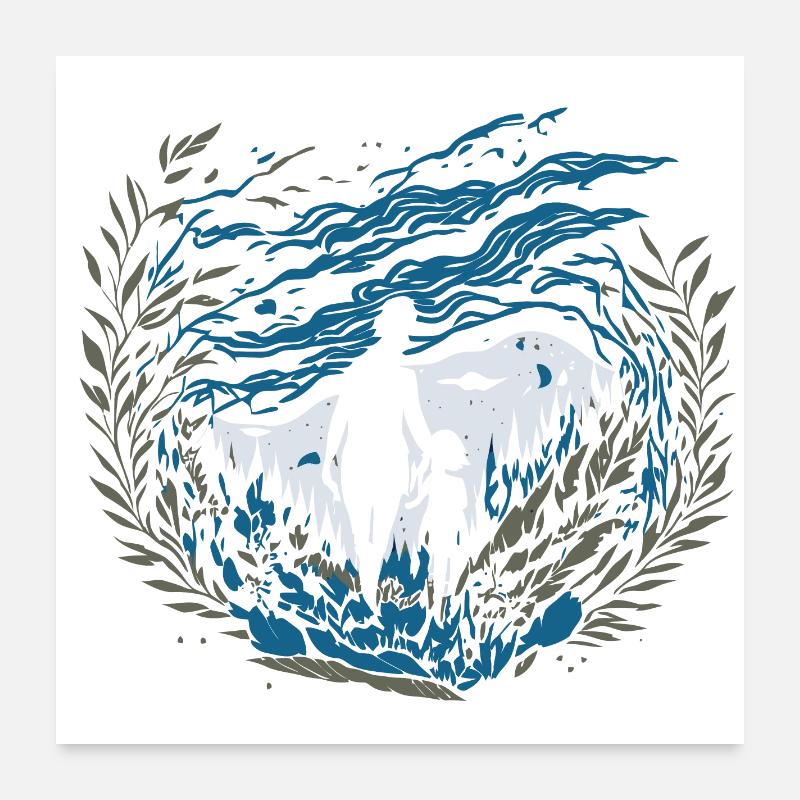 Murmures éthérés Poster 60 x 60 cm