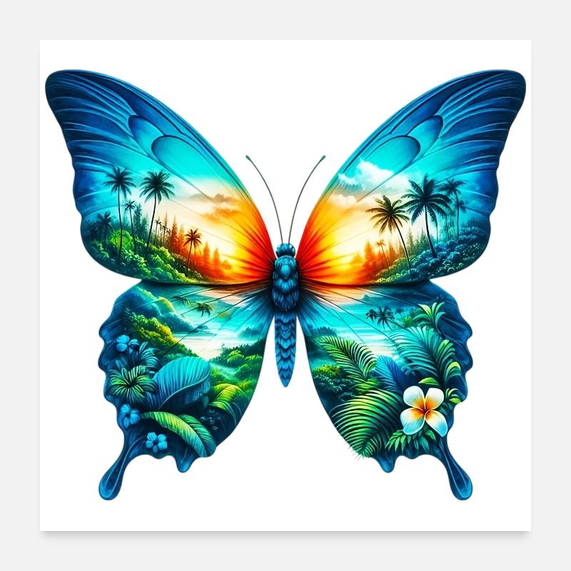 Papillon Poster 60 x 60 cm