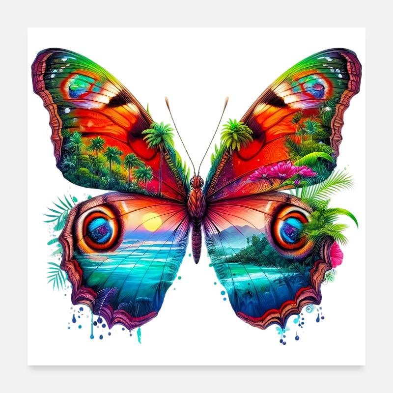 Papillon Poster 60 x 60 cm
