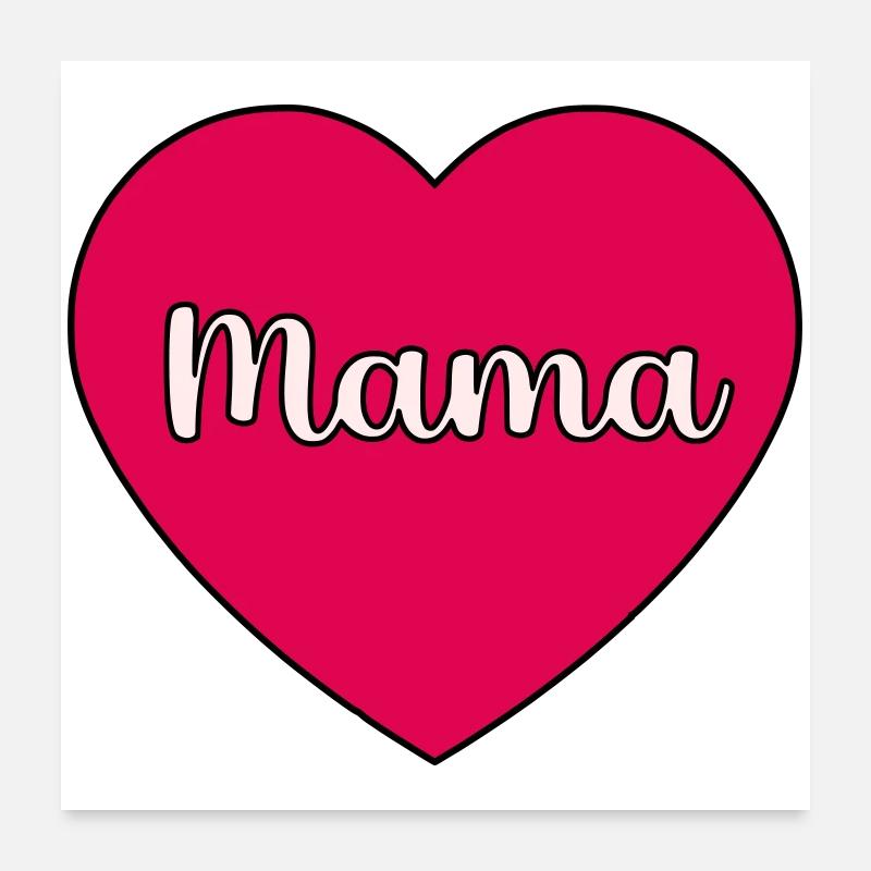 cœur de maman Poster 60 x 60 cm