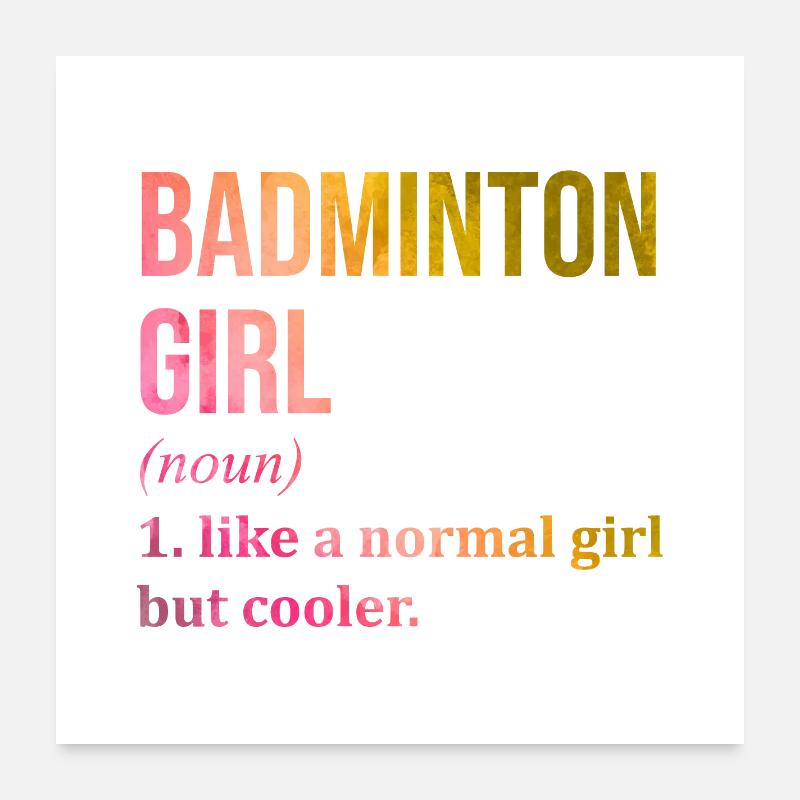 badminton Poster 60 x 60 cm