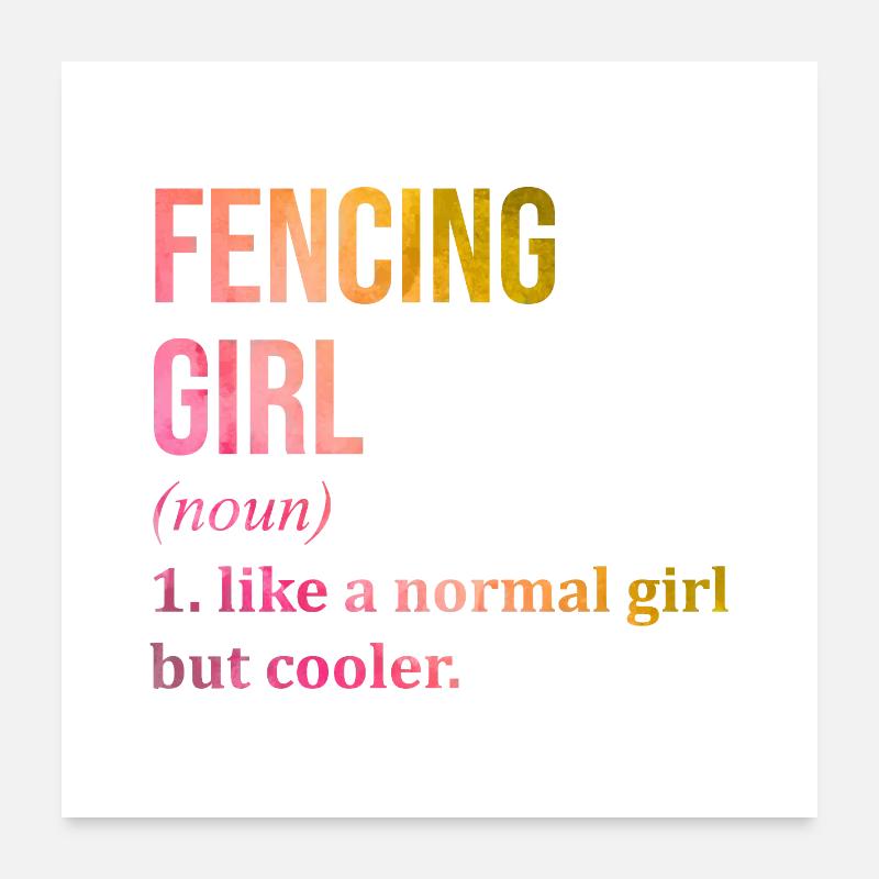 Fechten Poster 60x60 cm