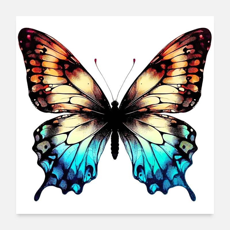 Papillon Poster 60 x 60 cm