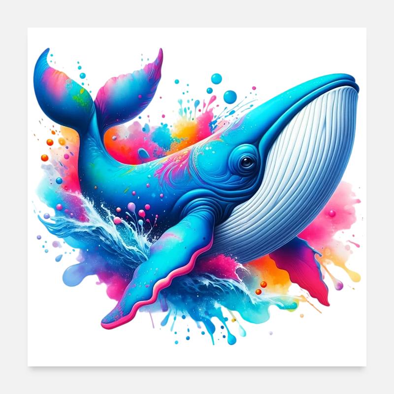 Baleine Poster 60 x 60 cm