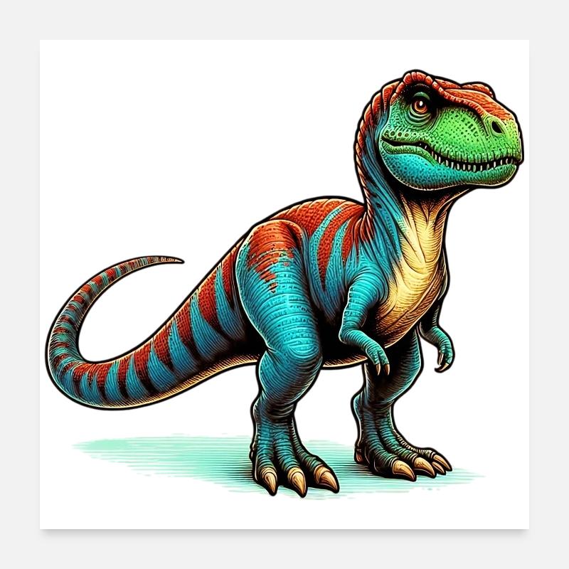 Dinosaure Poster 60 x 60 cm